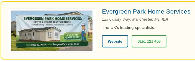 Park Home Services index